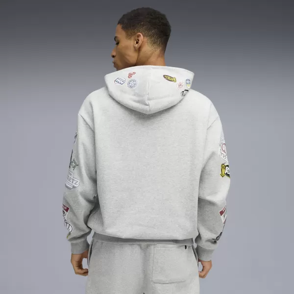  Pánska mikina PUMA HOOPERHOTLINE PULLOVER HOODIE 63282703 SVETLOSIVÝ VRES 