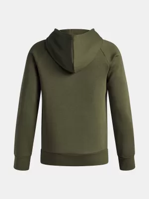 Chlapčenská mikina UNDER ARMOUR UA RIVAL FLEECE BL HOODIE 1379791-390 ZELENÁ