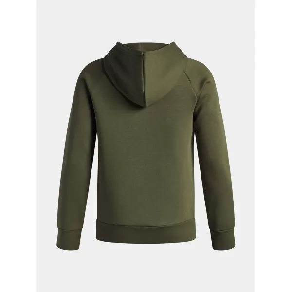 Chlapčenská mikina UNDER ARMOUR UA RIVAL FLEECE BL HOODIE 1379791-390 ZELENÁ 