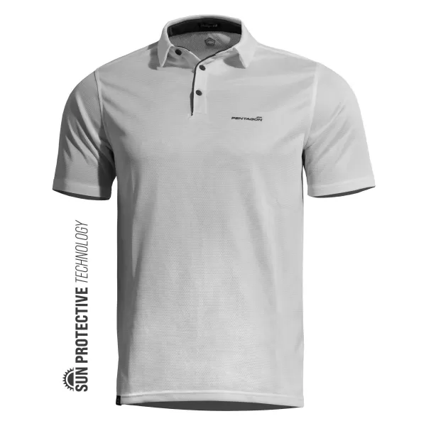  Pánske tričko s golierom PENTAGON VANQUISH POLO SHIRT K09048 BIELA 