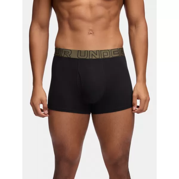  Pánske boxerky UNDER ARMOUR M UA PERF COTTON (3KS) 1383891-005 ČIERNA S NÁMORNOU Z 