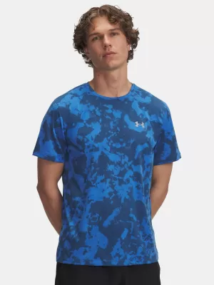 Pánske tričko UNDER ARMOUR UA LAUNCH PRINTED SS MODRÁ