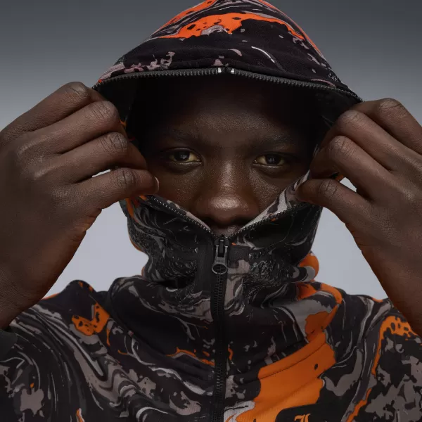  Pánska mikina PUMA LAFRANCE HEEM ERA FULL ZIP 63247101 ORANŽOVÁ GLO/AOP 