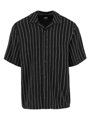Pánska košeľa URBAN CLASSICS TB7342 ČIERNA/BIELA