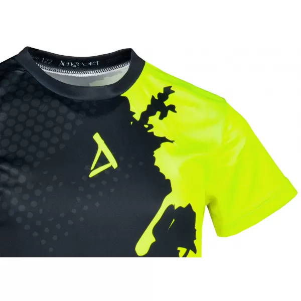  Detské prémiové funkčné tričko ALTISPORT VOJ/ALM112TR01 ČIERNO-FLUO ŽLTÁ 