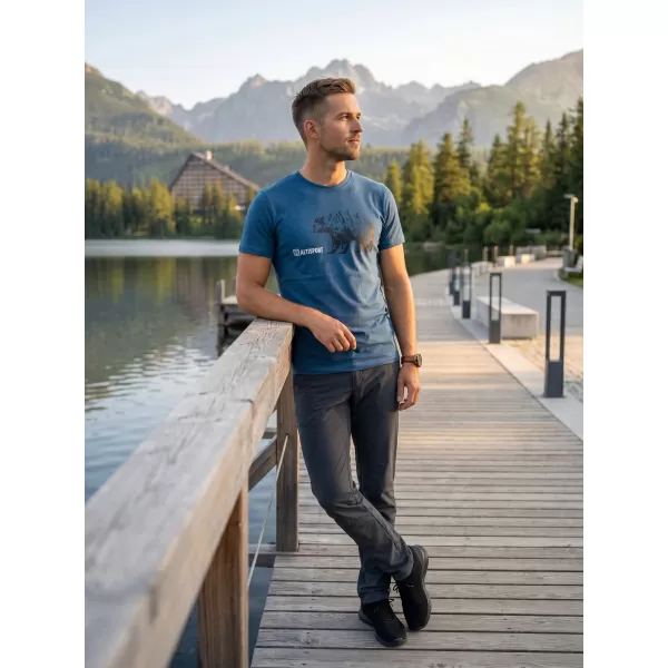  Pánske tričko s krátkym rukávom ALTISPORT ALM193129 DENIM 