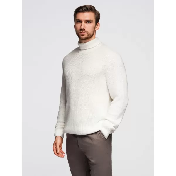  Pánsky sveter OMBRE OM-SWTN-0162 BIELY 