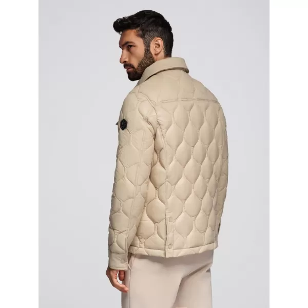  Pánska bunda OMBRE OM-JALP-0215 BÉŽOVÁ 