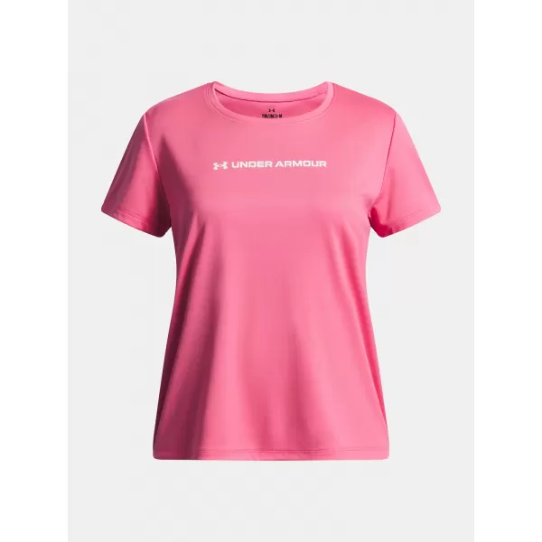  Dievčenské tričko UNDER ARMOUR TECH WORDMARK GRAPHIC SS 6005136-672 RUŽOVÁ 