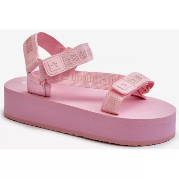 Dámske sandále na platforme BIG STAR NN274A041 RUŽOVÁ Big Star Shoes 