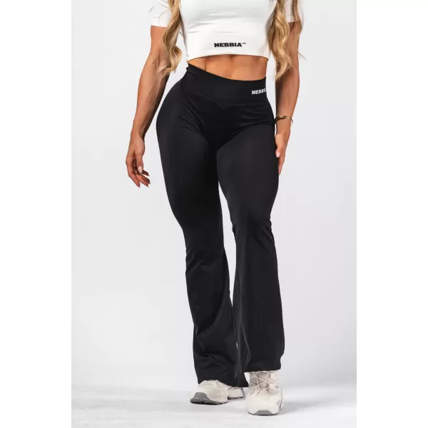  Tvarujúce bezšvové rozšírené legíny FLOW SEAMLESS 498 BLACK Nebbia 