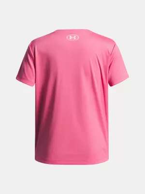 Dievčenské tričko UNDER ARMOUR TECH WORDMARK GRAPHIC SS 6005136-672 RUŽOVÁ