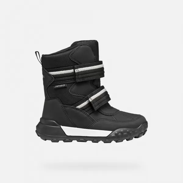  Chlapčenské členkové čižmy GEOX TREKKYUP ABX J56MBB050FUC9999 ČIERNA 