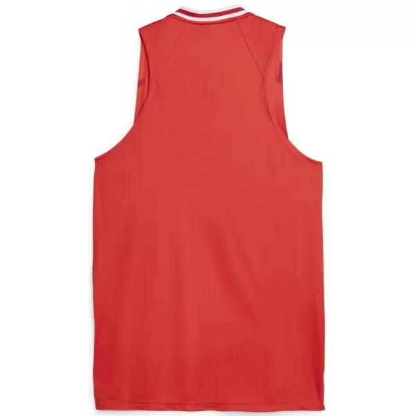  Mužský dres PUMA HOOPS TEAM GAME JERSEY 67662804 ČERVENÁ PUMA 
