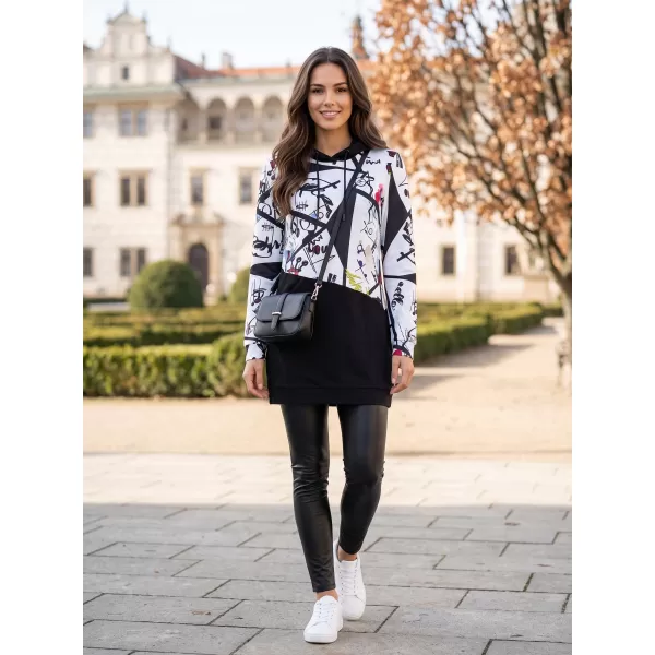  Dámska mikina KIXMI VONITA ČIERNA/BIELA 
