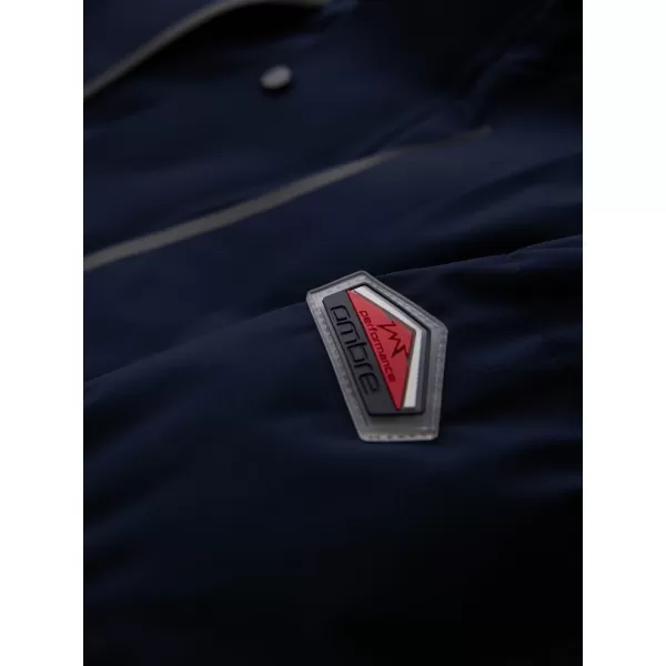  Pánska zimná bunda OMBRE OM-JAHP-0306 NÁMORNÍCKA MODRÁ 