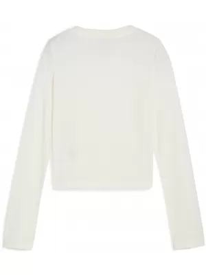 Tričko PUMA X ROSÉ LONGSLEEVE TEE 63380577 TEPLÝ BIELY