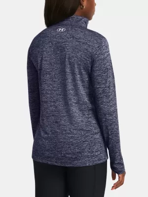 Dámske tričko UNDER ARMOUR TECH 1/2 ZIP- TWIST 1384225-410 MODRÁ