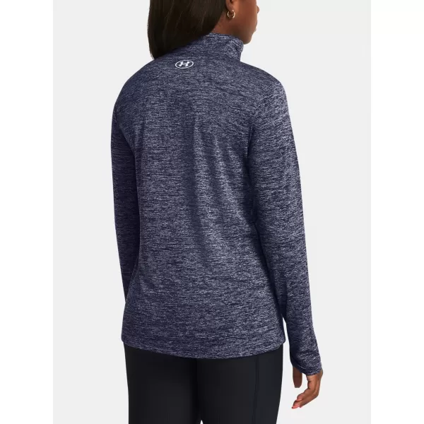 Dámske tričko UNDER ARMOUR TECH 1/2 ZIP- TWIST 1384225-410 MODRÁ 