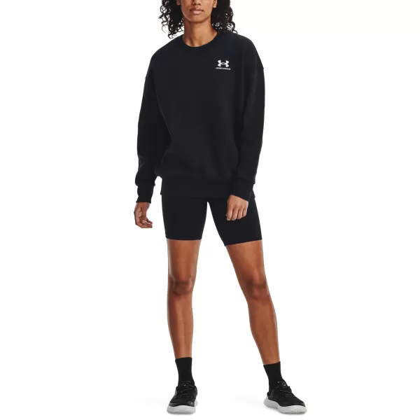  Dámska mikina UNDER ARMOUR ESSENTIAL FLC OS CREW 1379475-001 ČIERNA 