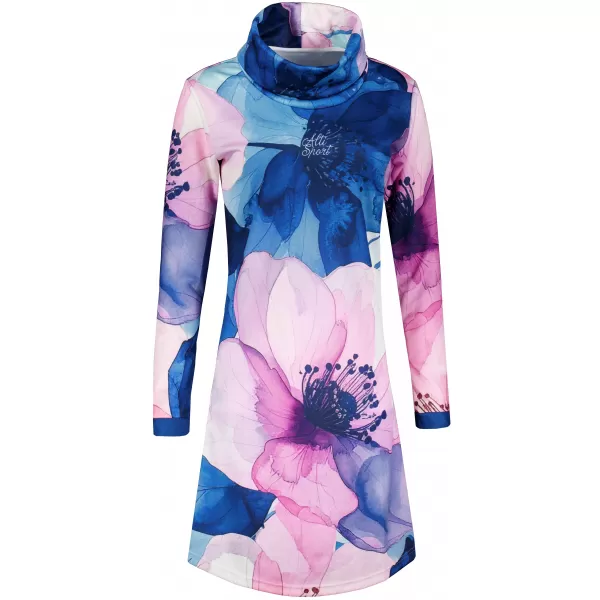  Dámska prémiová predĺžená mikina ALTISPORT VOJ/ALW117MI06 MODRO-RUŽOVÁ 