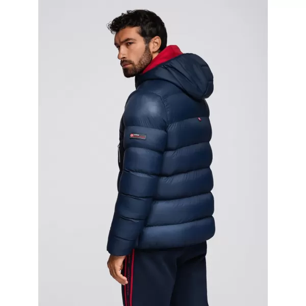  Pánska bunda OMBRE OM-JAHP-0303 NÁMORNÍCKA MODRÁ 