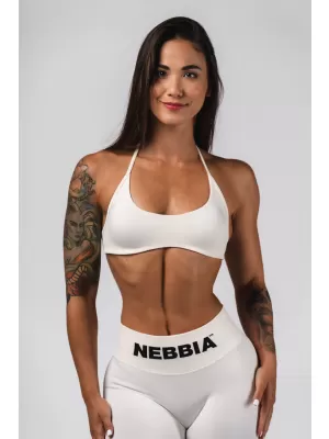 Bezšvová vyťahovacia športová podprsenka FLOW SEAMLESS 495 CREAM Nebbia