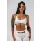 Bezšvová vyťahovacia športová podprsenka FLOW SEAMLESS 495 CREAM Nebbia