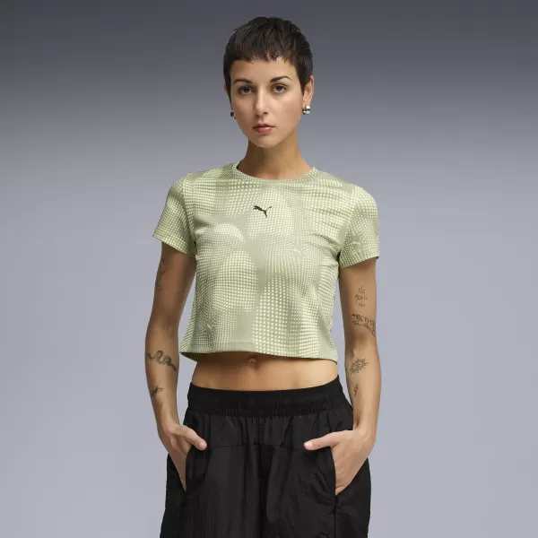  Dámske tričko PUMA DARE TO AOP BABY TEE 63214582 LUX ARMÁDA 