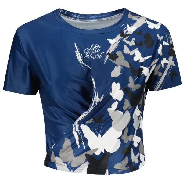  Dámsky funkčný prémiový crop top ALTISPORT VOJ/ALW022TR07 NAVY NÁVYKY 