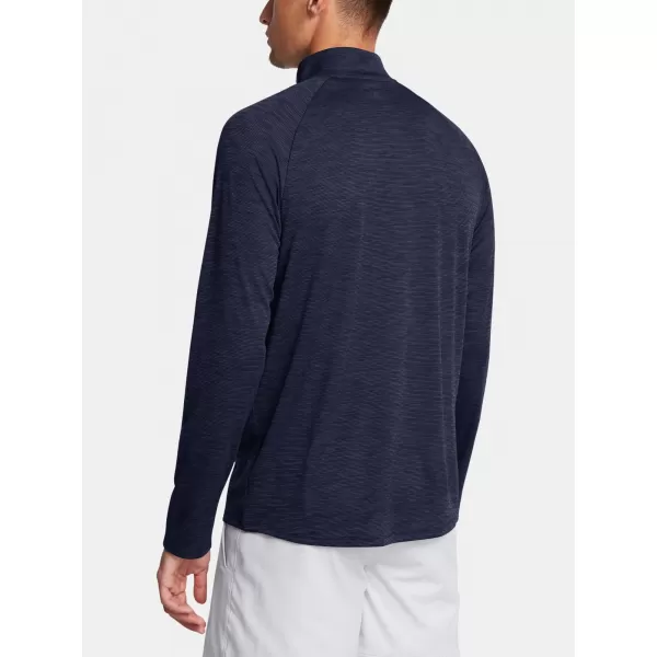  Pánske tričko UNDER ARMOUR UA TECH TEXTURED 1/2 ZIP 1382797-410 MODRÁ 