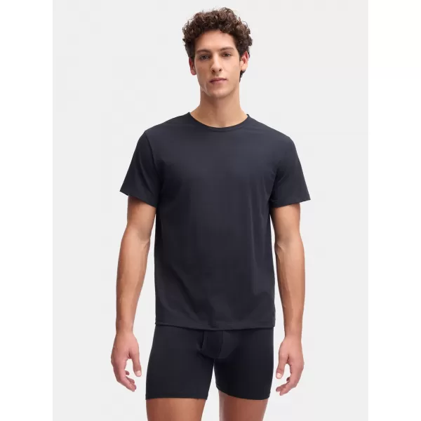  Pánske tričko UNDER ARMOUR M UA PERF COTTON CREW NECK-2PK 6007621-001 ČIERNA 