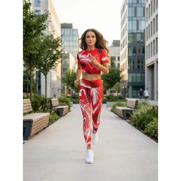  Dámsky prémiový crop top ALTISPORT VOJ/ALW001TR07 ČERVENÁ 