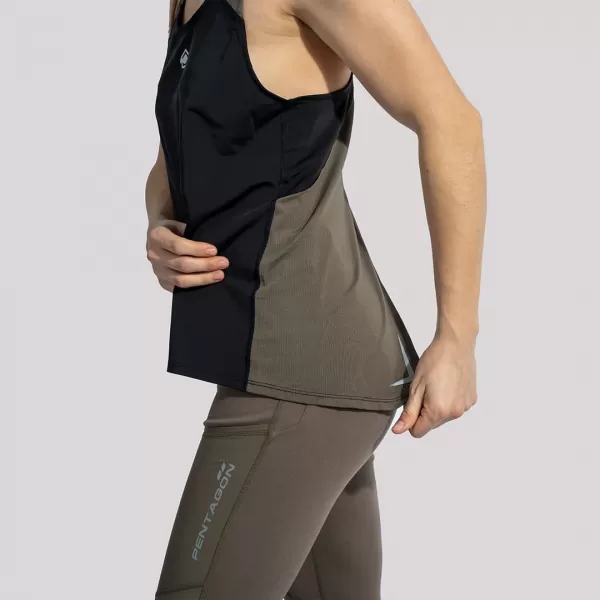  Dámske tričko PENTAGON ARIA WOMENS TANK TOP OFF K09046 HNEDÁ ŠEDÁ 