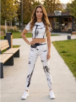 Dámsky prémiový crop top ALTISPORT VOJ/ALW010TR07 BIELA