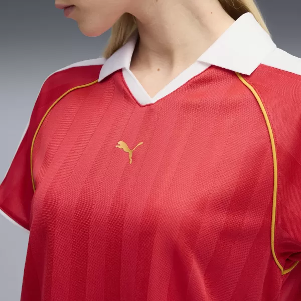  Dámsky dres PUMA T7 RELAXED FOOTBALL JERSEY 63215711 NAVŽDY ČERVENÁ 