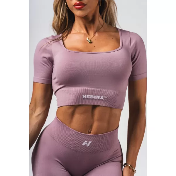  Tvarujúci bezšvový crop top FLOW SEAMLESS 499 PINK Nebbia 