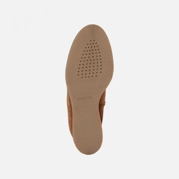  Dámske členkové čižmy GEOX ELIDEA WEDGE HNEDÁ 