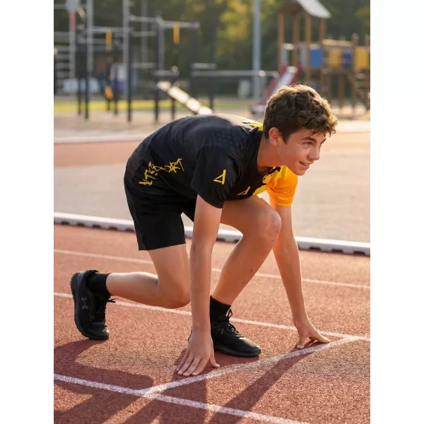  Detské prémiové funkčné tričko ALTISPORT VOJ/ALM112TR01 ČIERNO-FLUO ORANŽOVÁ 