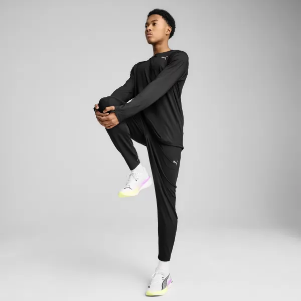  Tričko PUMA M RUN CLOUDPUN LONG SLEEVE 52662801 PUMA BLACK 