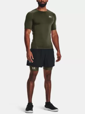 Pánske tričko UNDER ARMOUR UA HG ARMOUR COMP SS 1361518-390 ZELENÁ