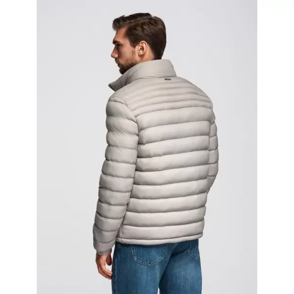  Pánska bunda OMBRE OM-JALP-0231 SVETLO ŠEDÁ 