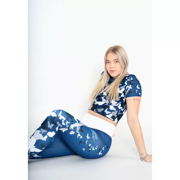  Dámsky funkčný prémiový crop top ALTISPORT VOJ/ALW022TR07 NAVY NÁVYKY 