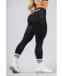 Bezšvové extra push-up legíny s vysokým pásom FLOW SEAMLESS 496 BLACK Nebbia