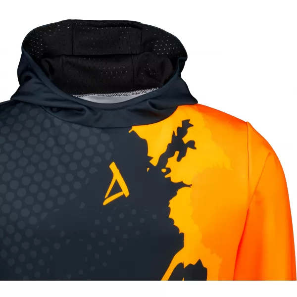  Pánska prémiová funkčná mikina ALTISPORT VOJ/ALM112MI01 ČIERNO-FLUO ORANŽOVÁ 