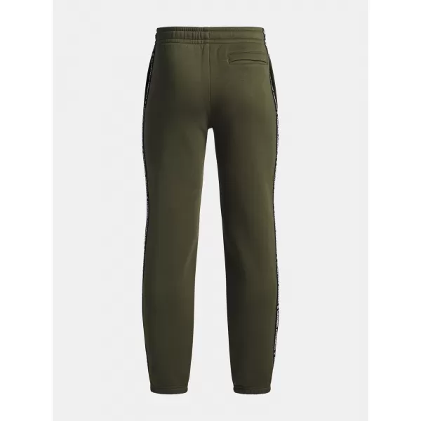  Chlapčenské tepláky UNDER ARMOUR B ICON FLC JOGGER TAPING 1390294-391 ZELENÁ 