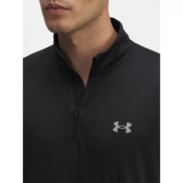  Pánske tričko UNDER ARMOUR UA LAUNCH 1/4 ZIP 6005542-001 ČIERNA 