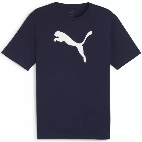  Mužský dres PUMA TEAMRISE LOGO JERSEY COTTON 658705_06 PUMA NAVY/PUMA WHITE 