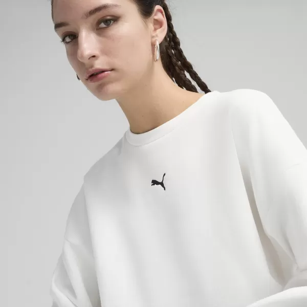  Dámska mikina PUMA ESS OVERSIZED CREW FL 68540002 PUMA BIELA 