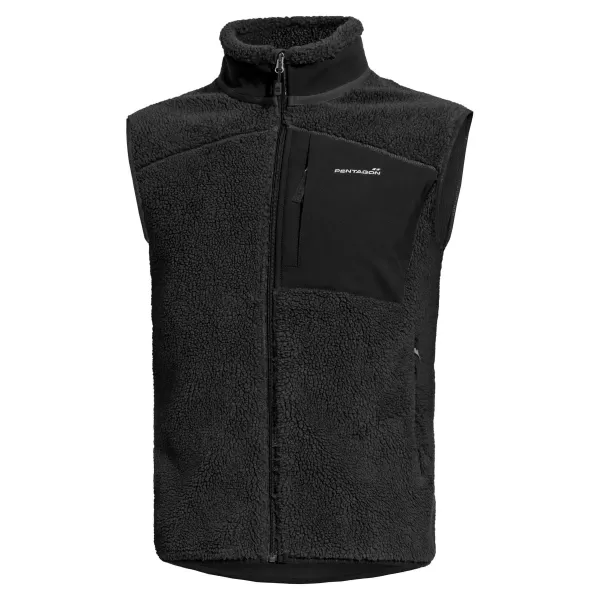  Pánska vesta PENTAGON SUMMIT SHERPA FLEECE VEST K04016 ČIERNA 
